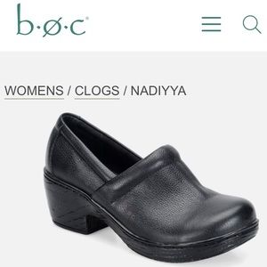 Women’s B.O.C Black Leather Nadiyya Clogs